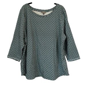 Talbots Womens Knit Top Long Sleeve UPF 50 Stretch Casual Outdoors Size 2X